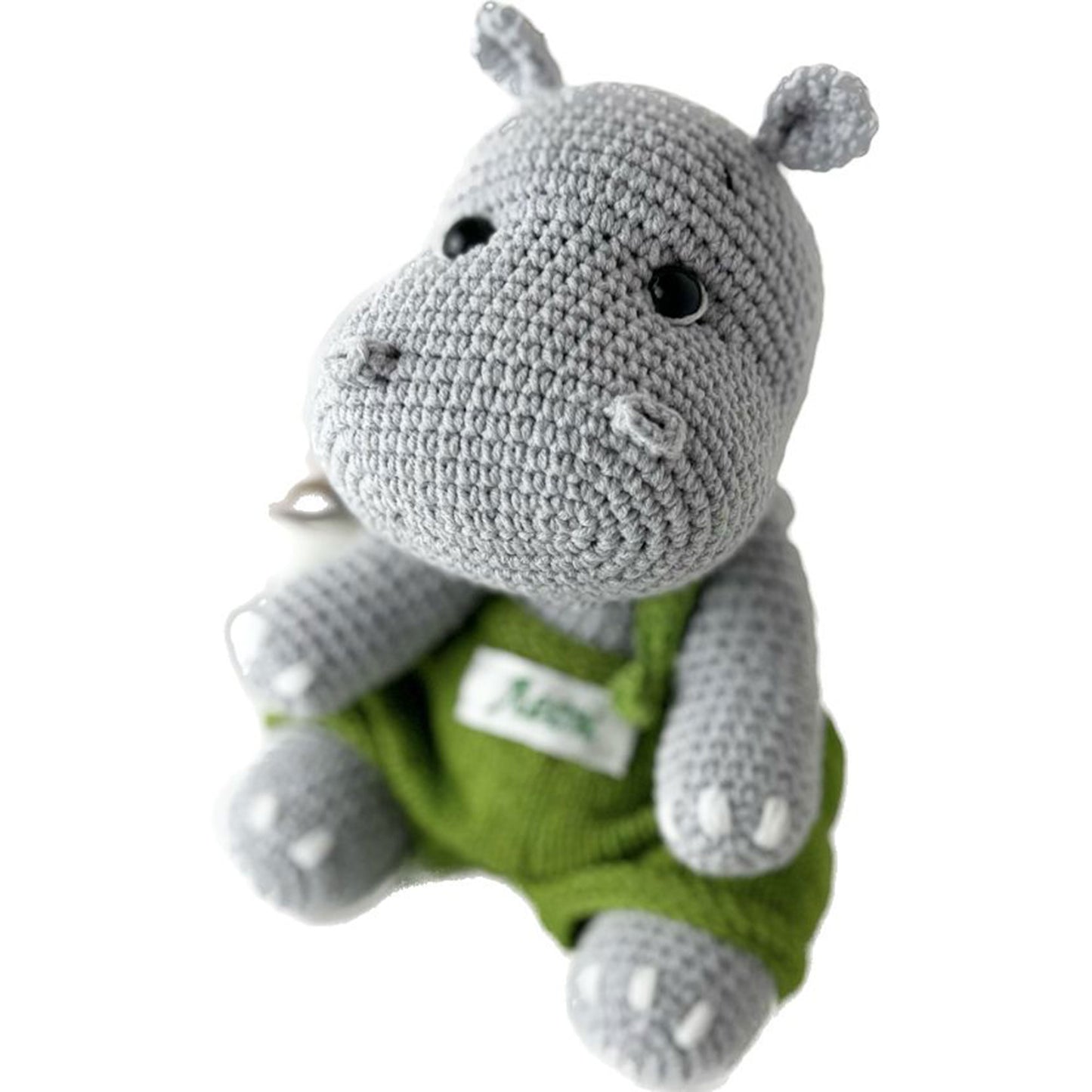 Hippo Lulibears Crochet Teddy Bears. Handmade stuffed animal, puppy, knit by hand.